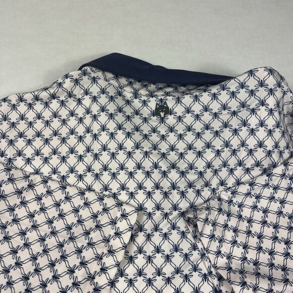 Greyson Mens Polo Shirt XL Geometric Diamond Print Performance Golf Casual Top - Picture 11 of 12